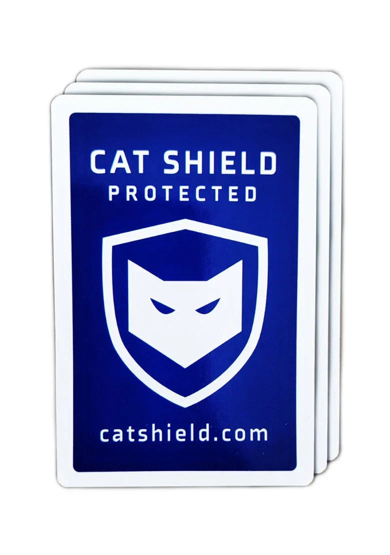Standard Cat Shield Protected Stickers 3 in x 2 in (3 Pack) - Miller CAT Corp
