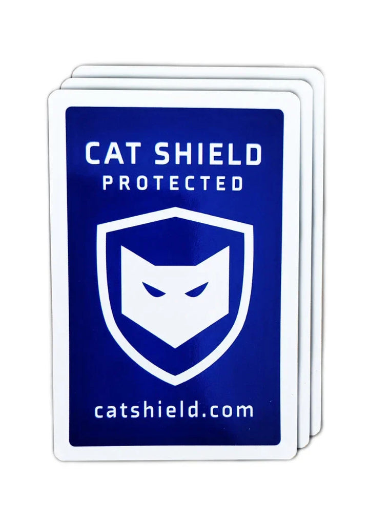 Standard Cat Shield Protected Stickers 3 in x 2 in (3 Pack) - Miller CAT Corp
