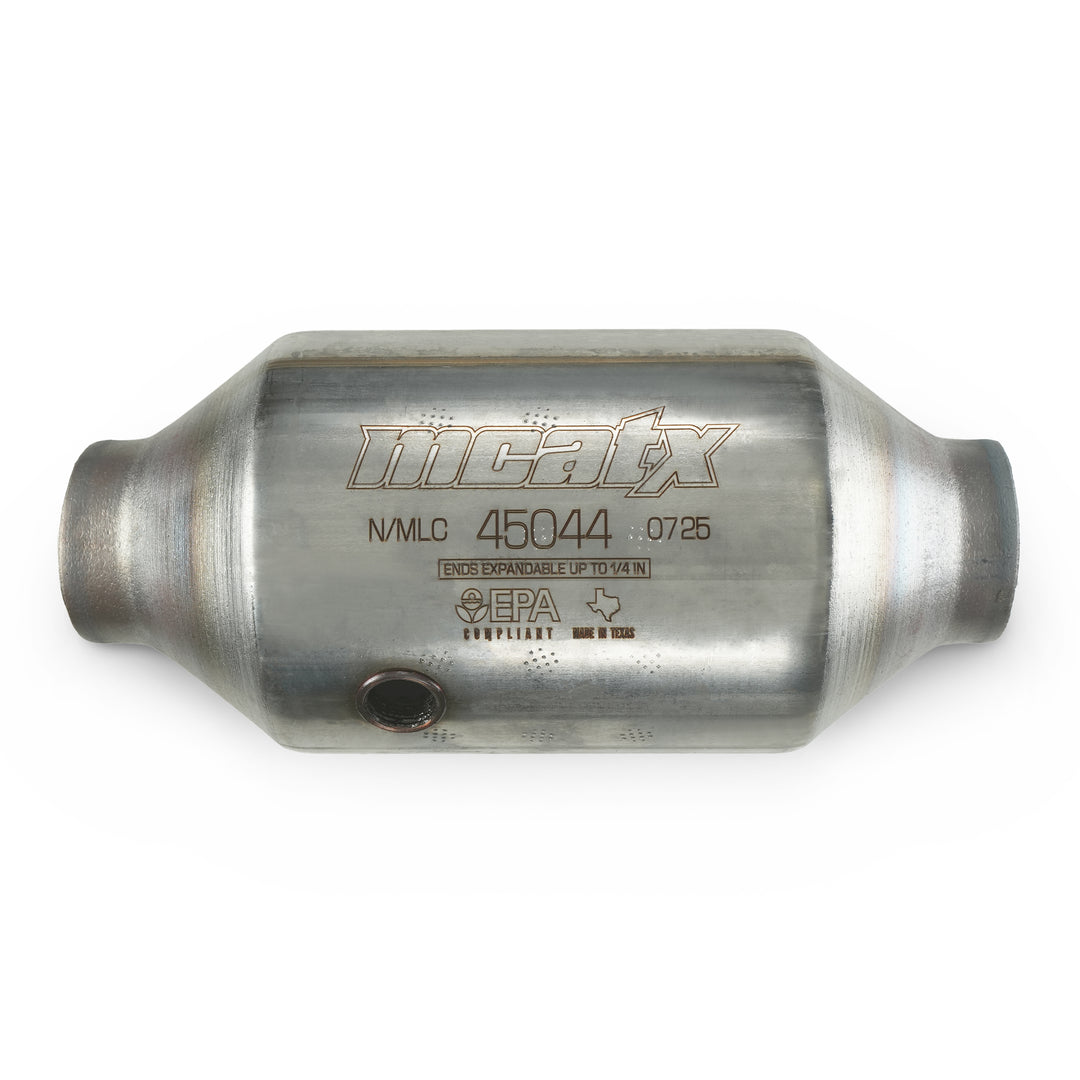 MCATX 4.55" EPA Spun Converter with O2 Sensor Bung