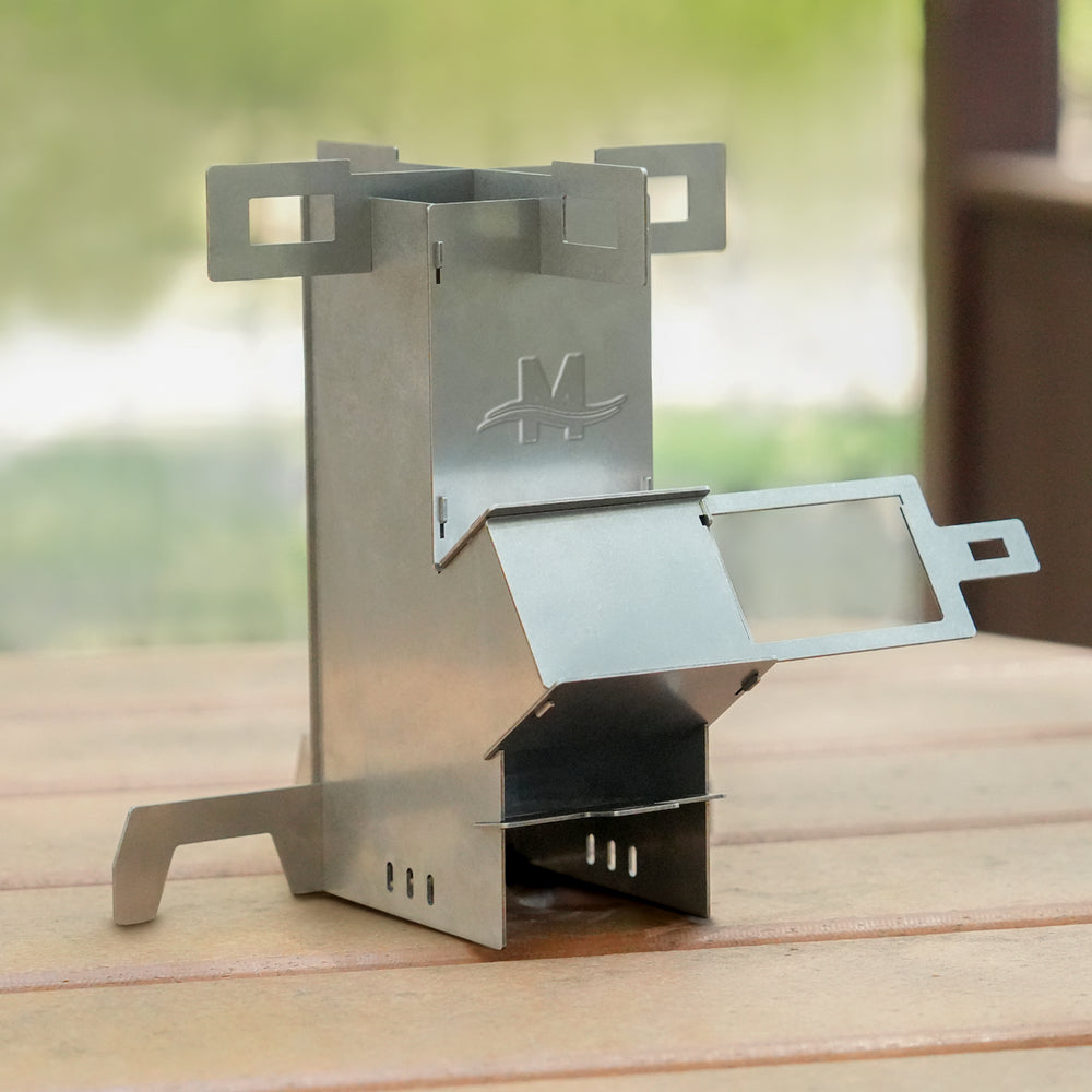 Rocket stove on a table top