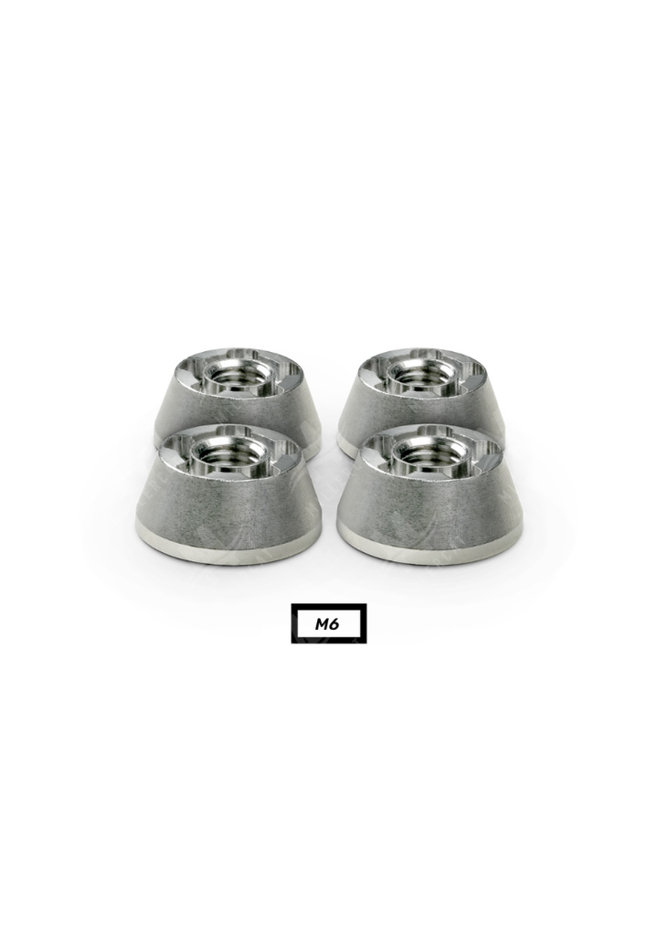 Security Nuts Only - M6 or M8 Stainless Steel Tamper-Resistant Refill Set of 4
