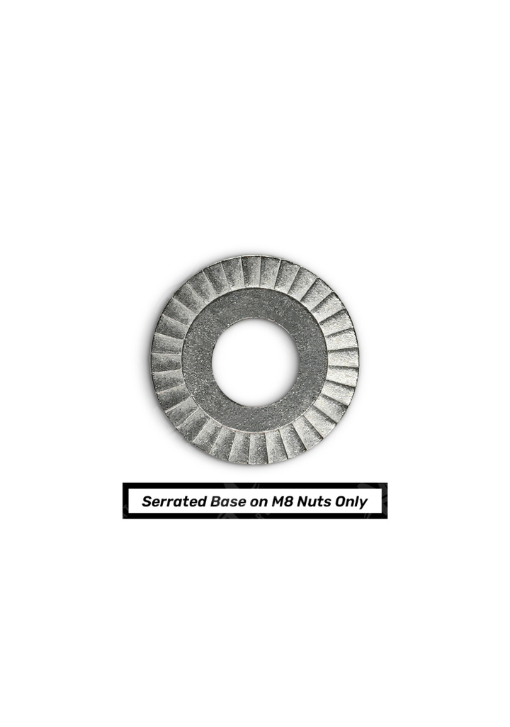 Security Nuts Only - M6 or M8 Stainless Steel Tamper-Resistant Refill Set of 4